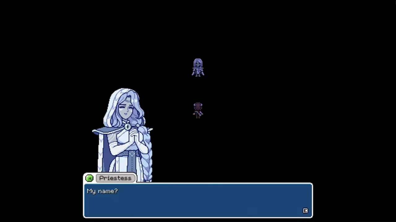 The Priestess speaking after the Final Seal, still unnamed in the dialogue box